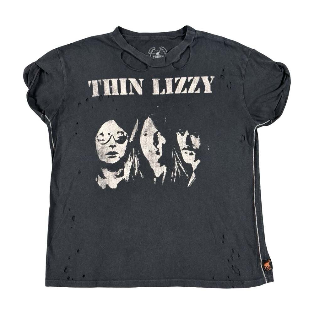 Trunk Ltd Thin Lizzy Bad Reputation Black Graphic Crew Neck T Shirt Size XS